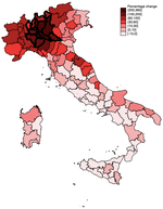 Human costs of the first wave of the COVID-19 pandemic in the major epicenters in Italy